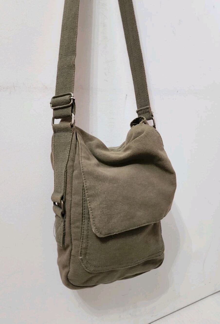 Rothco Canvas Messenger Bag Olive Drab Tactical Grunge Crossbody Gorpcore Y2K